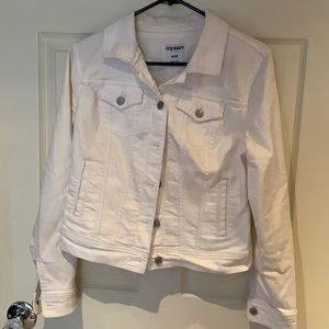 White jean jacket